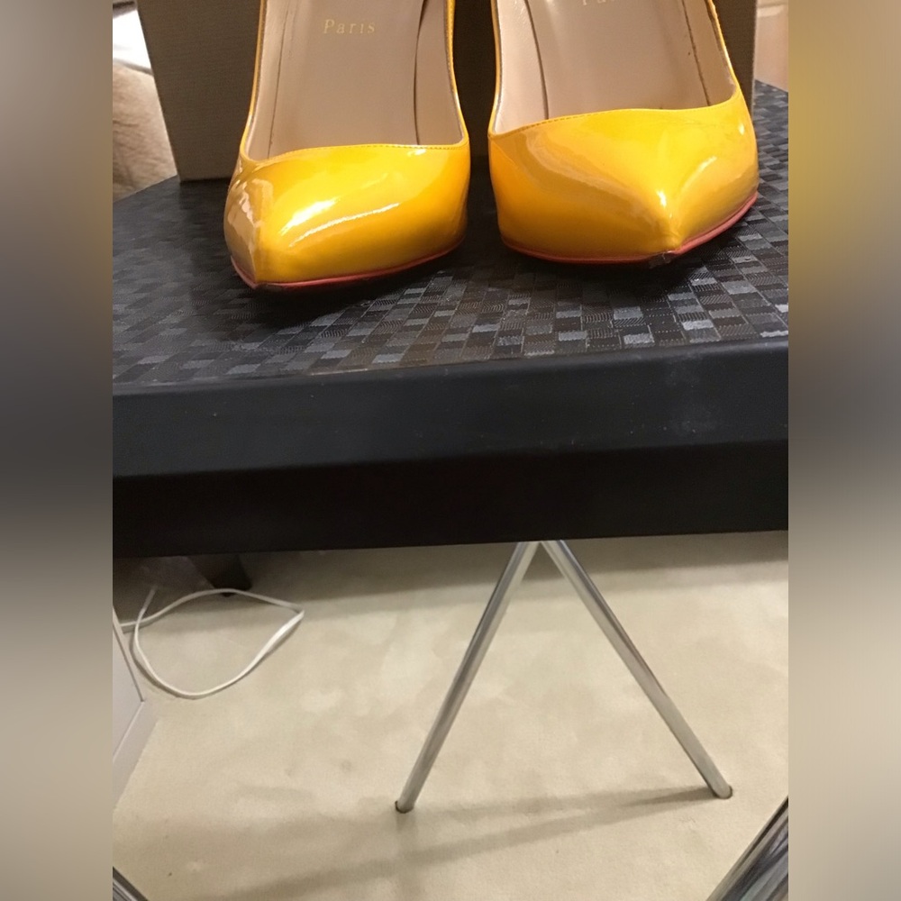 Christian Louboutin Yellow Pigalle Size 9.5 - Picture 6 of 11